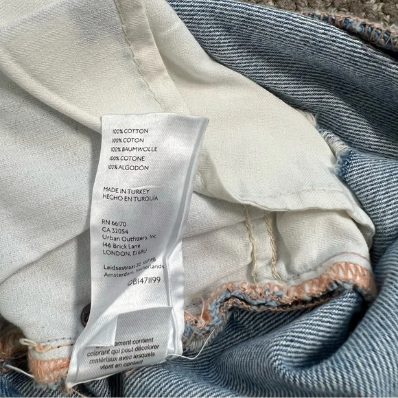 Free People The Lasso Jean Shorts 26 Button Fly High Rise Distressed Light Wash - Picture 8 of 8